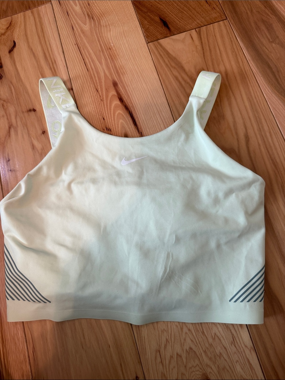 Nike Pale Yellow High-Neck Light Support Sports Bra
